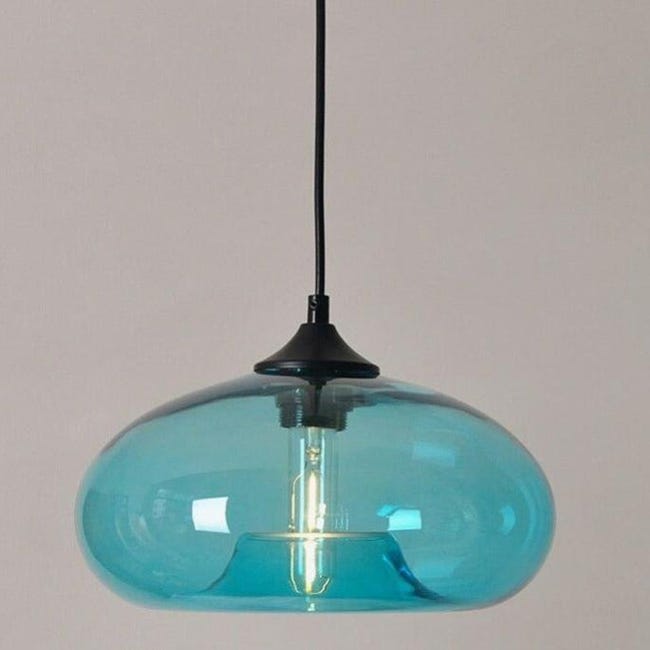 Lampada A Sospensione Vintage Con 3 Sfere In Vetro - Regolabile, E27, Per Cucina O Sala Da Pranzo - Foto 10