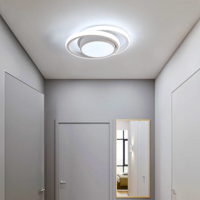 Generic - Plafonnier LED Moderne, 32W Lampe de plafond, Lustre LED Intégrée  2500LM pour Salon Chambre à coucher 6000K ( Blanche Froide) - Plafonniers -  Rue du Commerce