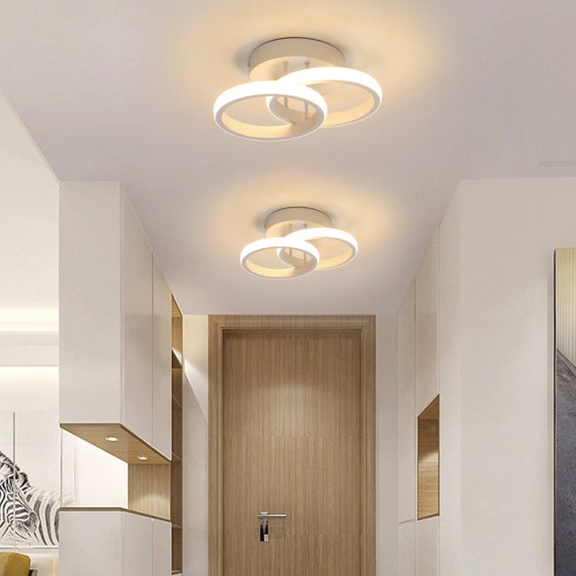 Plafonnier LED, LED Lustre de Plafond, Luminaire Plafonnier, Blanc Chaud  3000K, 22W, Plafonnier en Acrylique Chic Moderne éclairage pour Cuisine  Salon