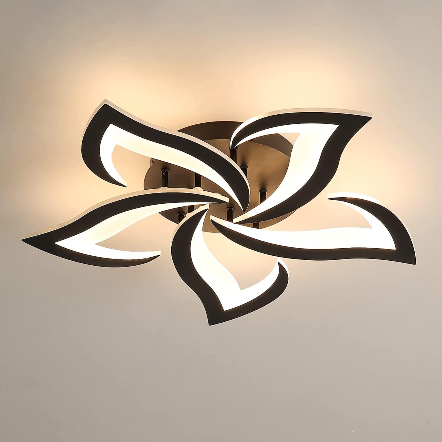 Plafonnier LED, Moderne Petal Lampe de Plafond LED, Suspension