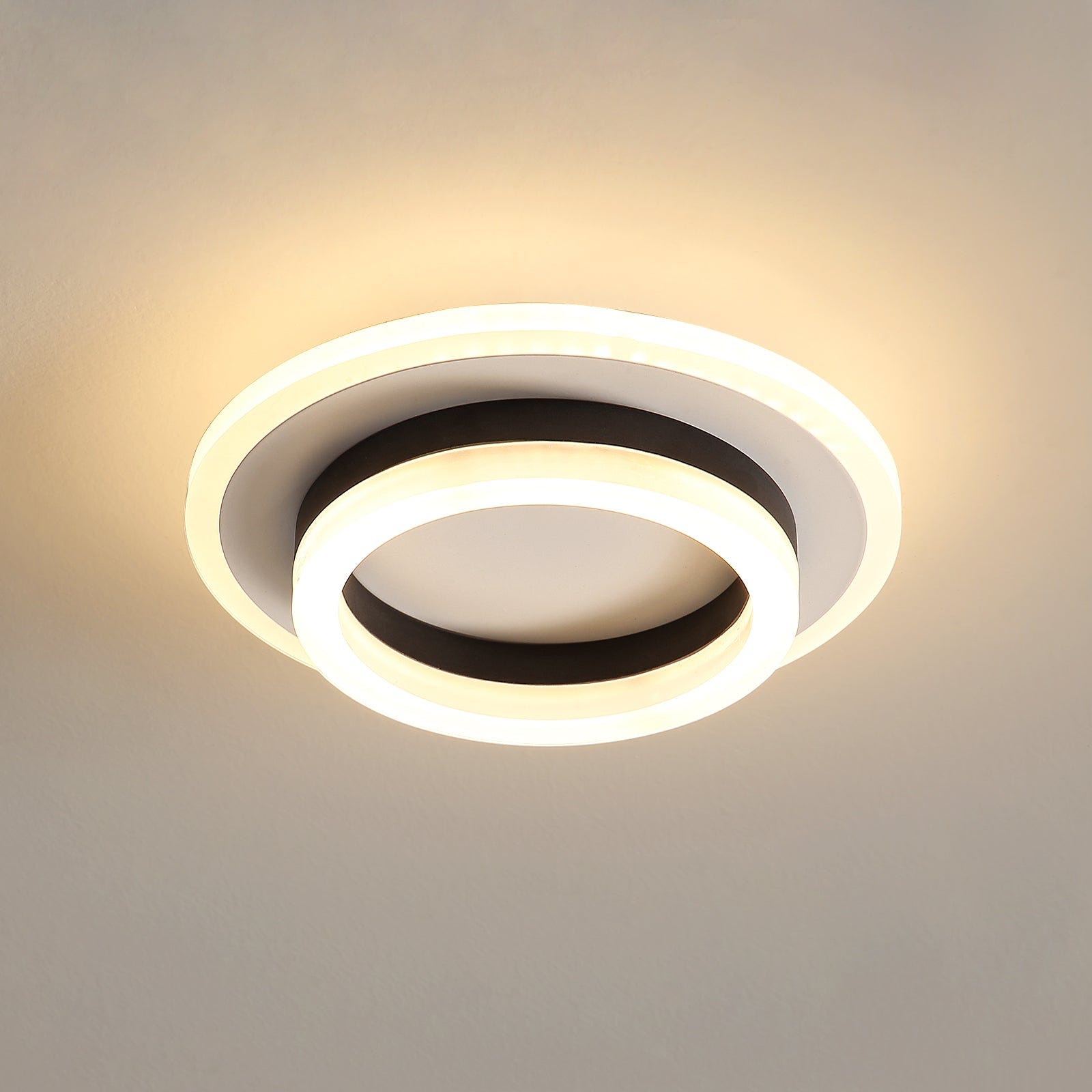 Plafonnier LED, Lumière de Chambre à Coucher Éclairage de Salon, 13W Lumière  Blanche Chaude Triangle Ultra Fin Lampe de Plafond en Acrylique Transpare