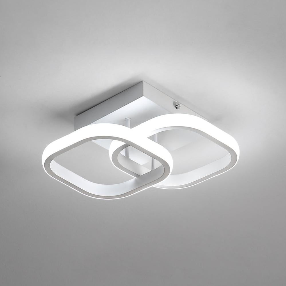 Plafoniera LED Moderna 42W Luce Fredda Quadrati Soffitto Soggiorno