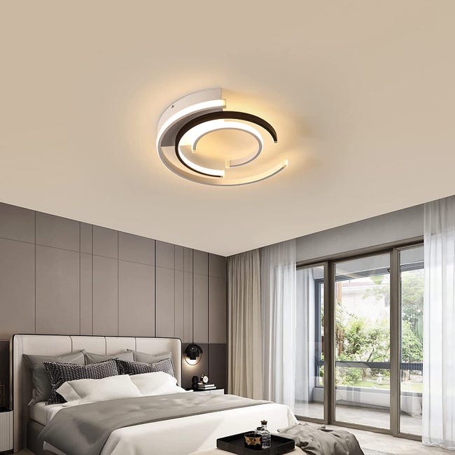Moderna Lámpara de Techo LED de 36W con Mando a Distancia Plafon LED Techo  Temperatura Regulable Luz LED Techo para Salón, Dormitorio, Cocina, Pasillo