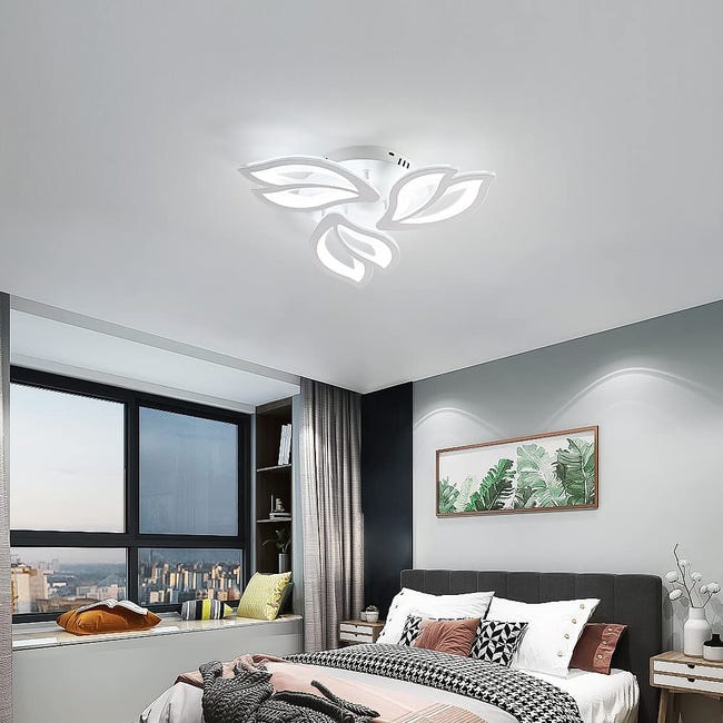 Plafonnier LED, 45W Lampe de Plafond, Lustre LED Modernes 4500LM pour  salon, chambre à coucher et couloirs Dimmable 3000K-6500K (lumière chaude,  lumiè