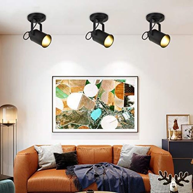2 Pack Applique Murale Industrielle E27 26cm Lampe de plafond Vintage  Plafonnier Luminaire Décoration Rétro Intérieure