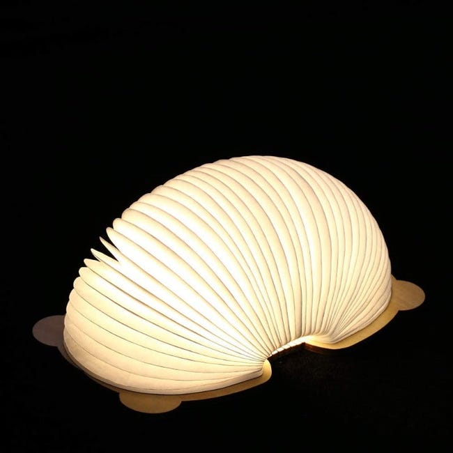 Pieghevole Lampada del libro, LED Panda Luce Notturna dei Bambini,  Portatile 7 Colori Lampada Lanterna di Carta con Ricarica USB