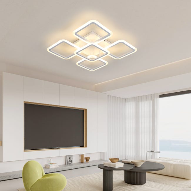 Luz de techo LED Rectángulo moderno Lámpara de techo para sala de estar  Lámpara de techo de acrílico Oficina Comedor Sala de estar y restaurante  Dormi