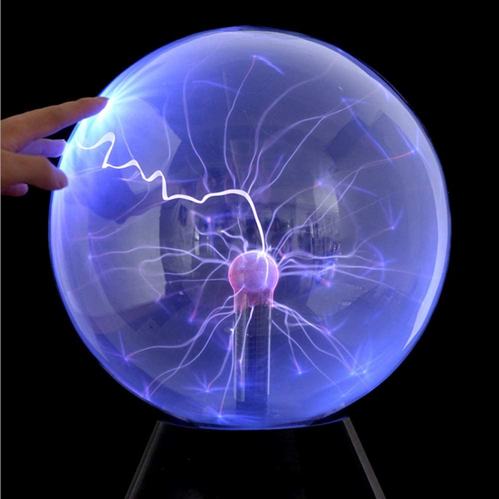 Tradeopia Boule plasma violette de 20,3 cm, sensible au toucher et au son, boule  plasma fantaisie, boule plasma électrique, lampe plasma magique, boule  plasma pour la maison, le bureau, la chambre, la 