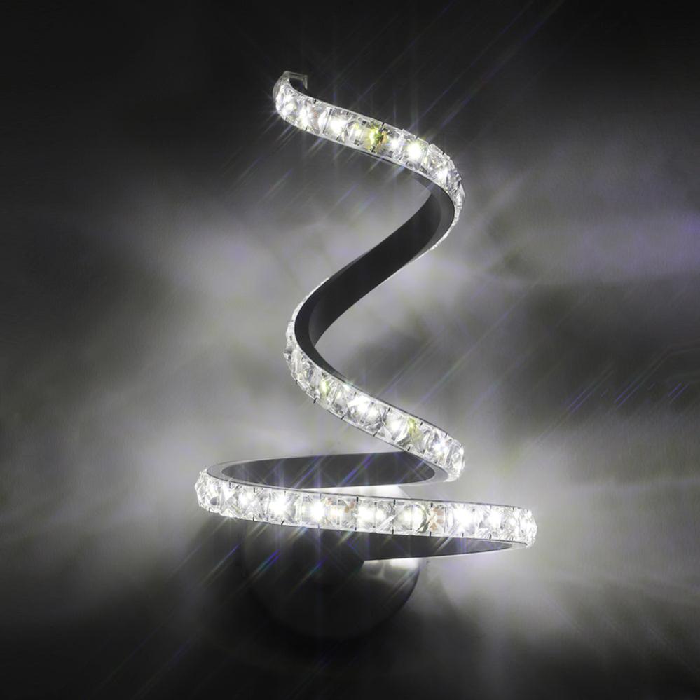 Lampada Da Parete Moderna Con Cristalli - Applique E27 Per Interni In Stile Industriale - Foto 13