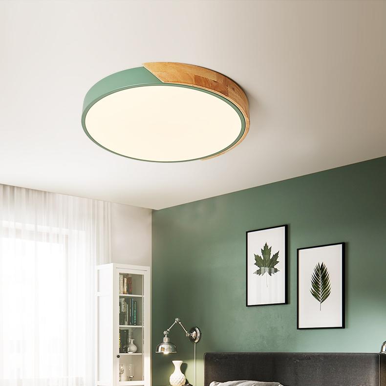 Lumière scandinave pour chambre à coucher Lumière de luxe pour bureau à  domicile Éclairage créatif Plafonnier moderne simple (blanc 6000K)