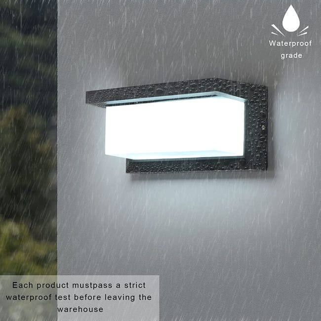 Lampe Applique Murale Terrasse Balcon IP44 Verre Transparent 1x