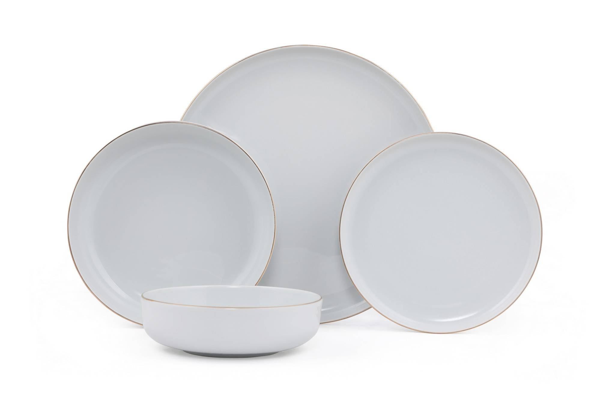 GBHOME Service De Table 24 Pièces En Grès Moucheté Pour 6 Personnes