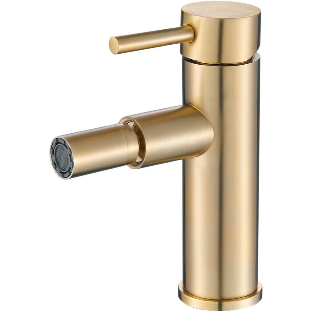 Rubinetto Monocomando Per Lavello IMEX Serie Roma, Colore Oro Spazzolato, Finitura PVD, Dimensioni 21x8x30 Cm - 4