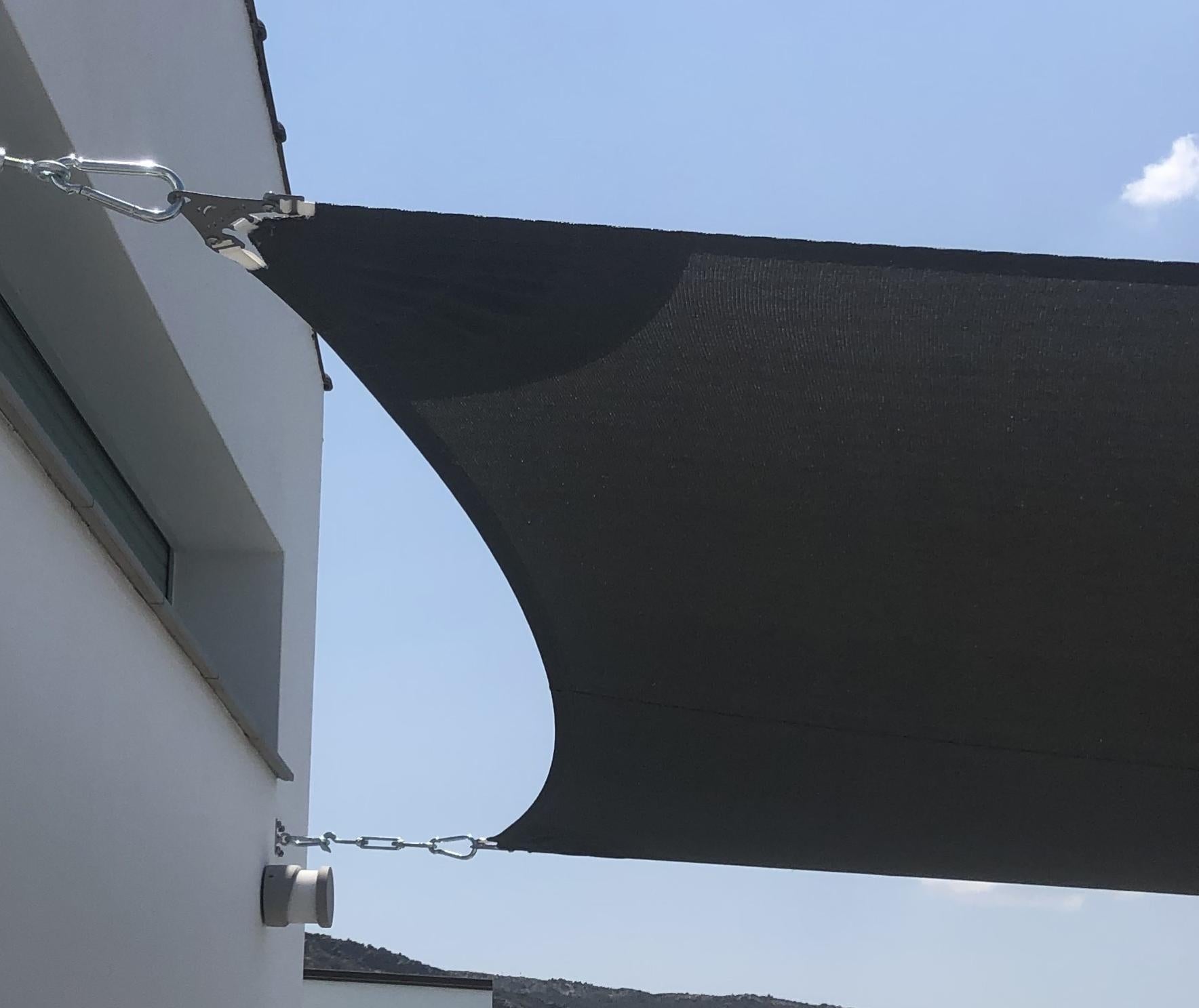 Royal Shade Tenda Da Sole Triangolare In HDPE 260g/m² - Antistrappo, Blocco UV 95%, 5 Anni Garanzia - 2