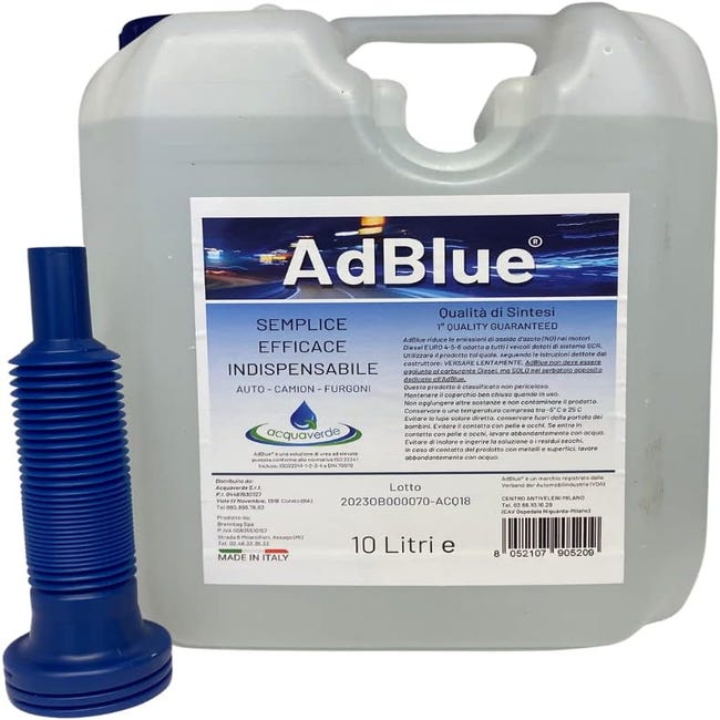 AdBlue® Additivo liquido per gas di scarico motori diesel, Tanica 10 litri
