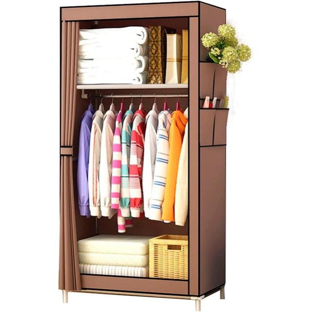 Organizer Da Appendere Per Armadio 2 Pezzi – 8 Ripiani Con Tasche In Rete, Porta Scarpe E Cappelli, 108 Cm, Nero