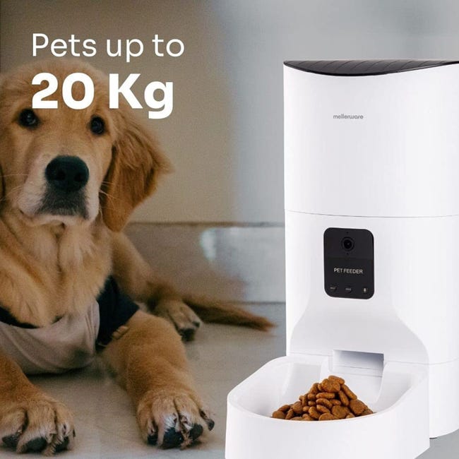 Comedero automático para gatos, dispensador de comida para gatos con WiFi  con cámara 1080P para 2 gatos y perros, comedero para mascotas de 5 litros