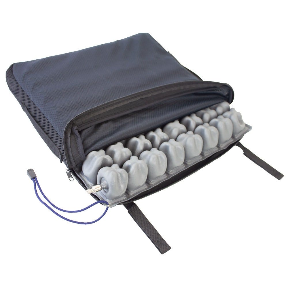 Mobiclinic Q-Air coussin d'air coussin d'air pour fauteuil roulant  prévention des plaies cutanées s'adapte au corps