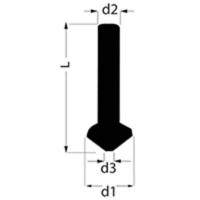Avellanador cónico DIN 335 forma C 90º HSS (Ø máx. 8 mm) Ruko