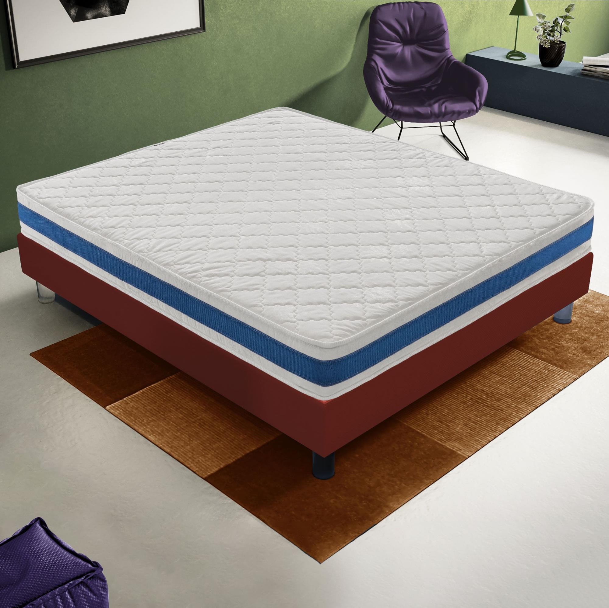 Materassiedoghe - Colchón Viscoelástico Desenfundable De Memory Foam Con 7 Zonas Diferentes Para Cama Individual (9 Cm, 25 Cm De Altura) 80x190