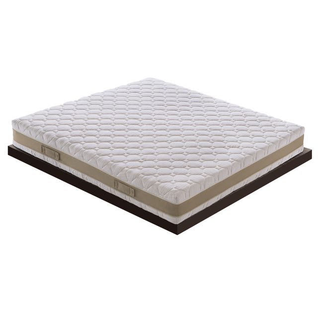 MaterassieDoghe - colchón 150x200 viscoelástico, 3 capas, funda extraíble,  5 cm de viscoelástico, 7 zonas de confort