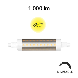 500W R7s tube 118mm halogène Dimmable Blanc chaud 2800K linéaire