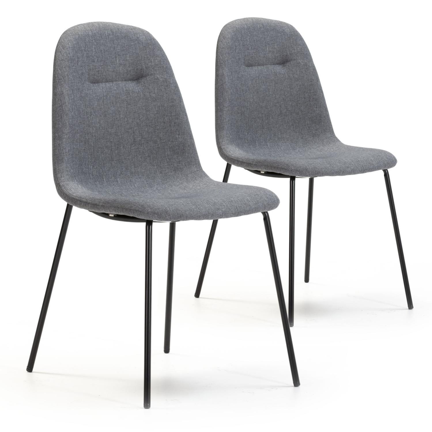 Set di 6 Sedie Imbottite in tessuto vellutato con Gambe in Legno, Grigio | Italy Set di 6 Sedie Imbottite in tessuto vellutato con Gambe in Legno, Grigio | Italy