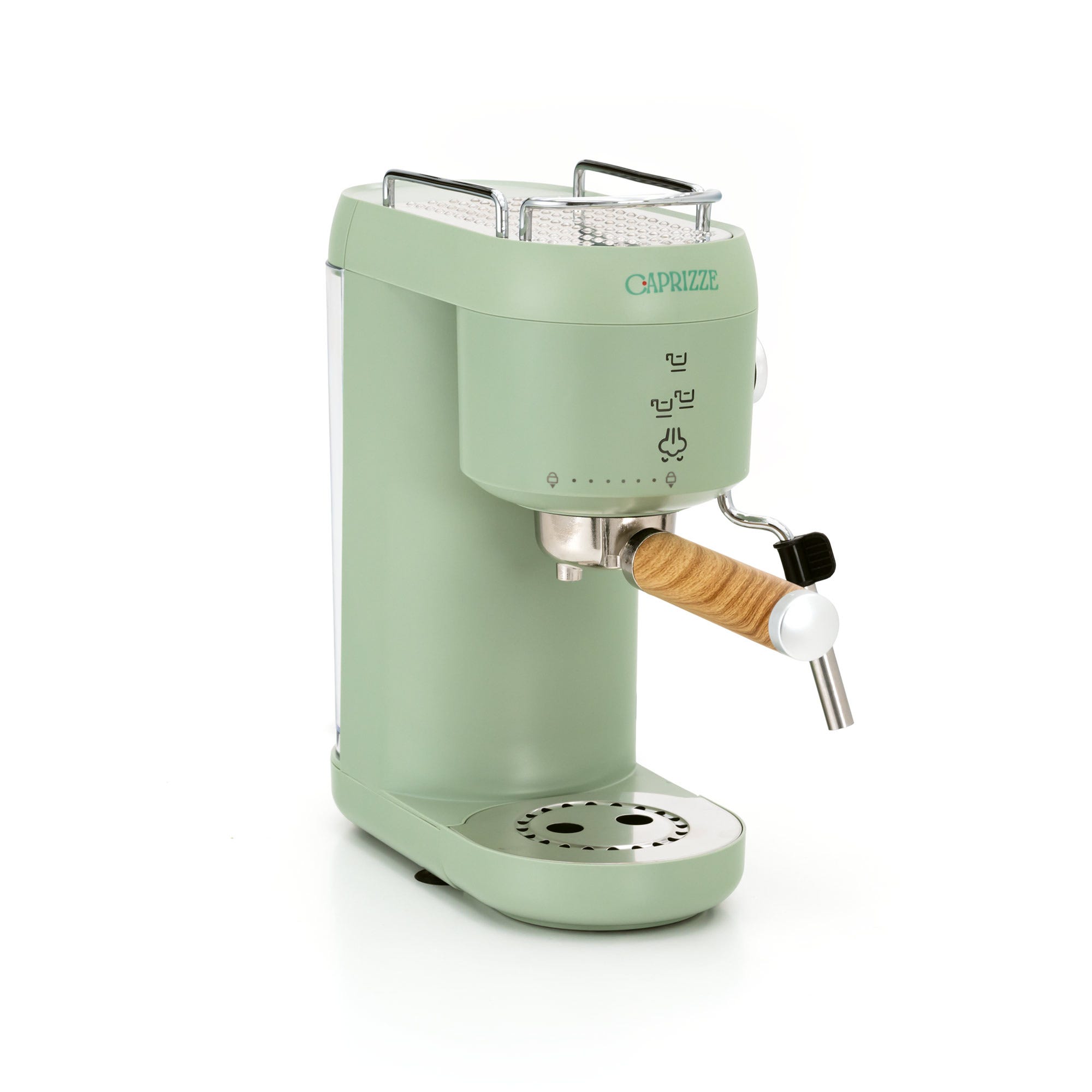 Macchina da caffé semiautomatica Caprizze Hikari 1400 W 20 bar con  vaporizzatore e montalatte USB incluso colore verde opaco