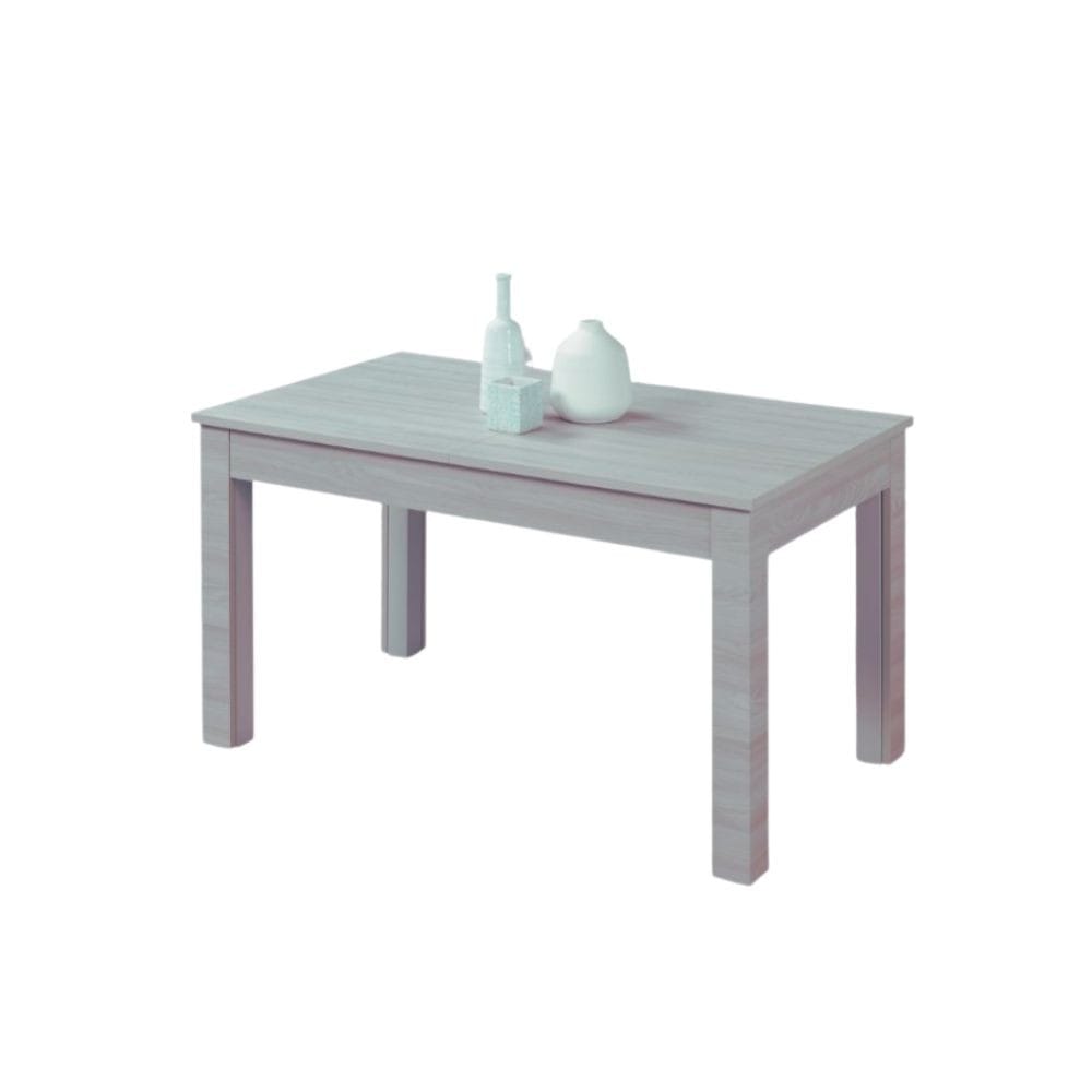 Tavolo Da Pranzo 160x80 Cm Top Argilla 38 Mm E Gambe In Metallo Nero