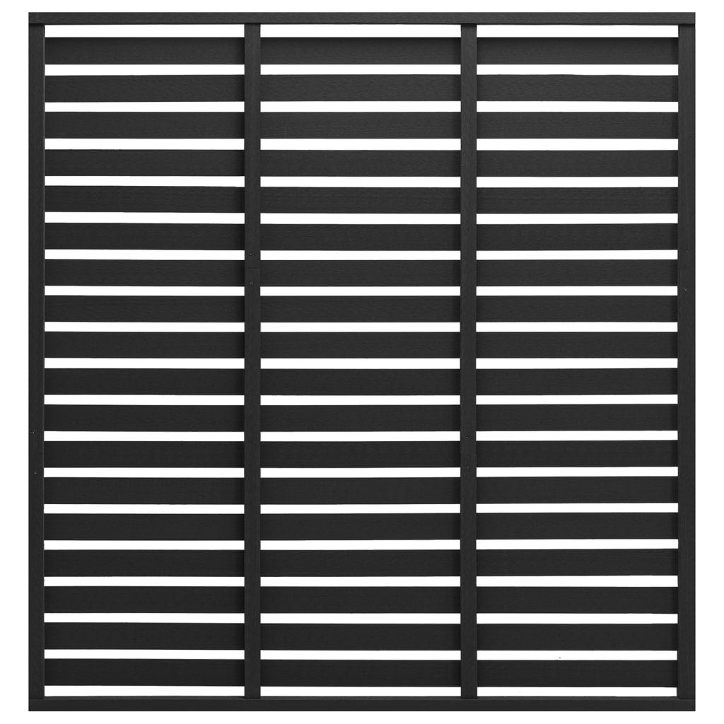 Panneau de clôture WPC 180x180 cm Noir vidaXL
