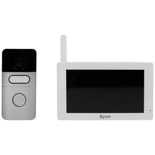 Byron Accessoire pour interphone sans fil, numérique, radio Station  intérieure vidéo, Moniteur supplémentaire blanc