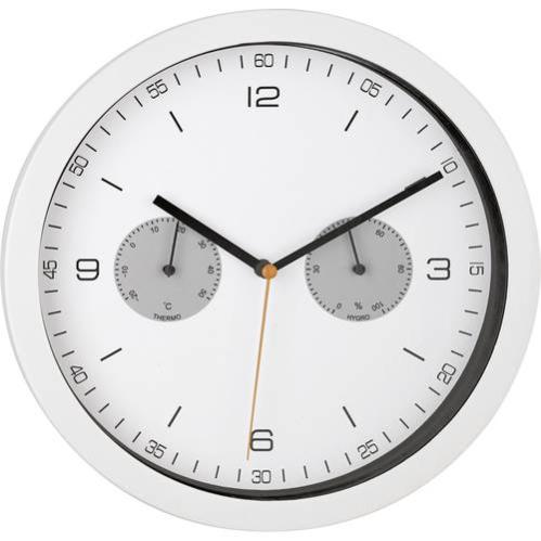 Mebus Horloge Murale Radio-Pilotée 30 Cm - Cadre Blanc, Silencieuse - Pour Salon Et Cuisine