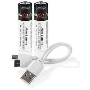 10x Piles rechargeables AA mignon (AA) avec prise micro-USB