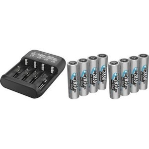 Chargeur 8 Piles Rechargeables AA et AAA avec 4 Piles AA et 4 Piles AAA  Minh Rechargeables, 100% PEAKPOWER, Chargeur Rapide USB