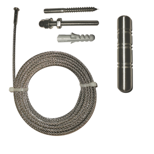 Kit fixation cables sur poteau - Cable inox et fixation - Deck-Linea