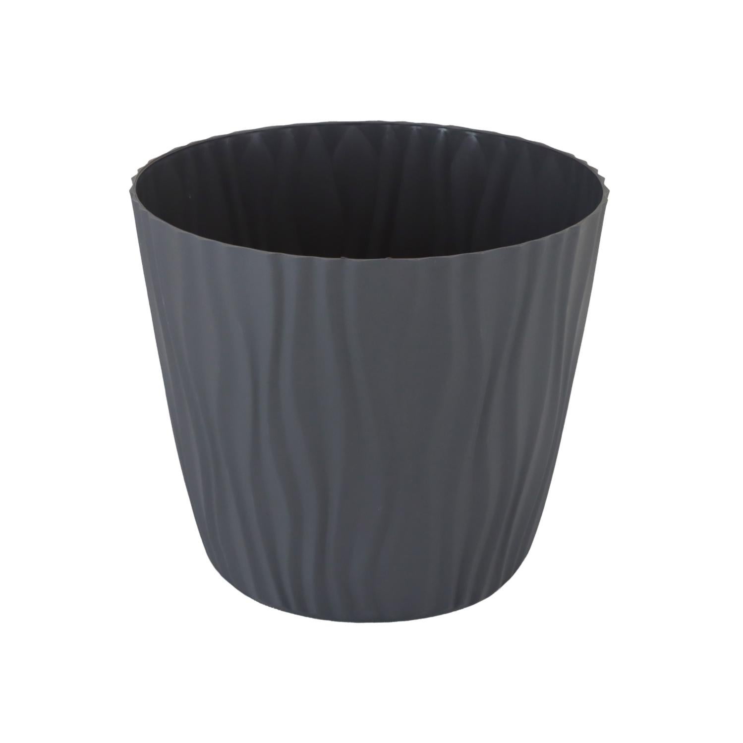 VASO PLASTICA ALTO SAHARA COLORE ANTRACITE Diam Cm 35