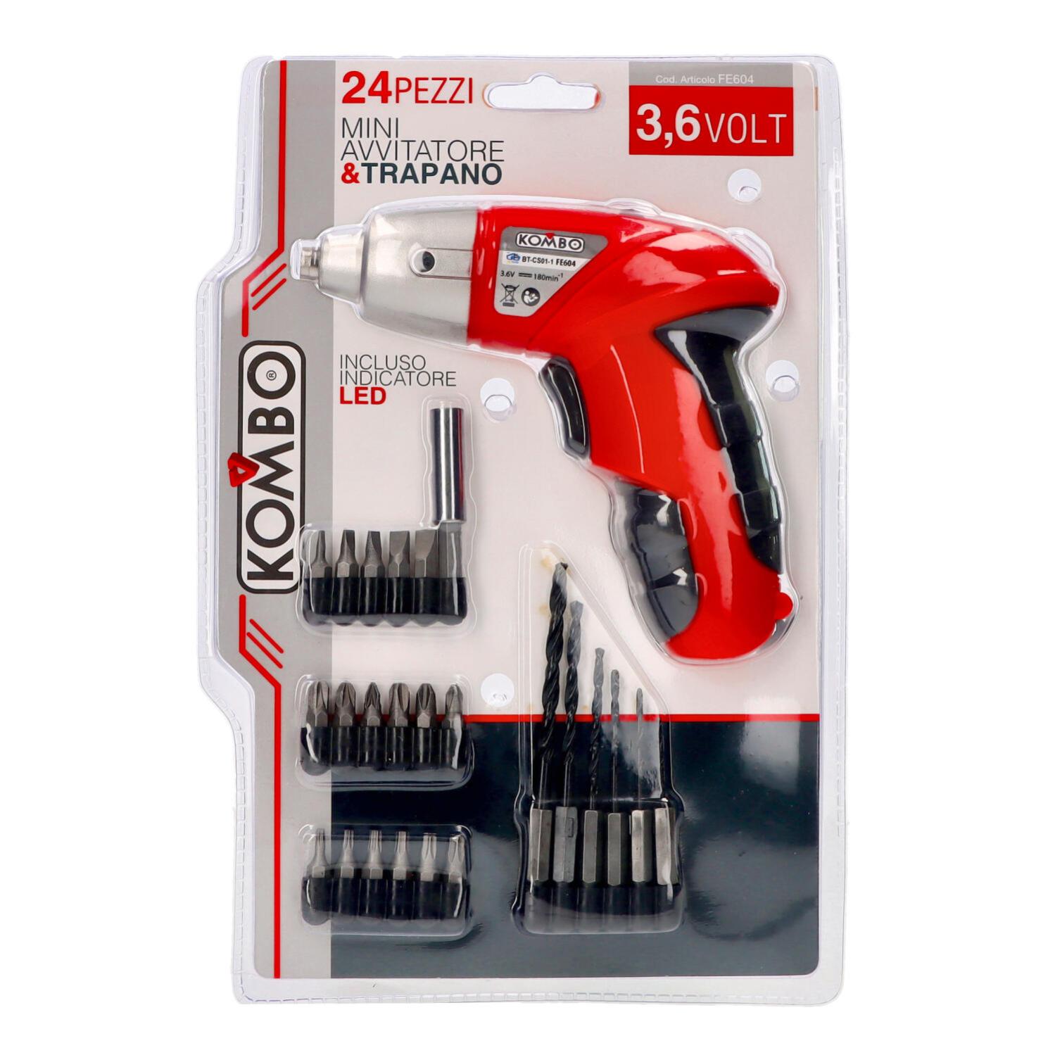 KOMBO TRAPANO AVVITATORE MINI 3.6V 24PZ | Leroy Merlin
