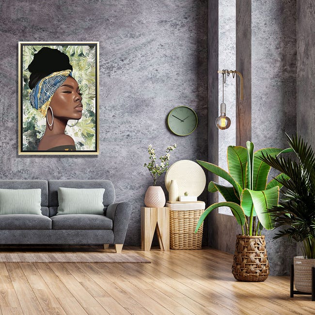 Signes Grimalt By SIGRIS - Cuadro Mujer Africana Verde de Pintura, Cuadro  Cuadros Decoracion Salon Cuadros Para Dormitorios Modernos cm