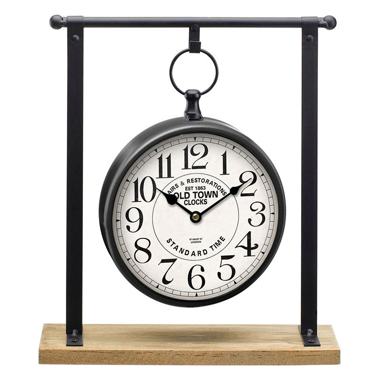 Signes Grimalt By SIGRIS - Reloj Vintage Negro de Metal, Reloj Sobremesa  Reloj Sobremesa Vintage Relojes Decorativos De Mesa 18x8x15cm