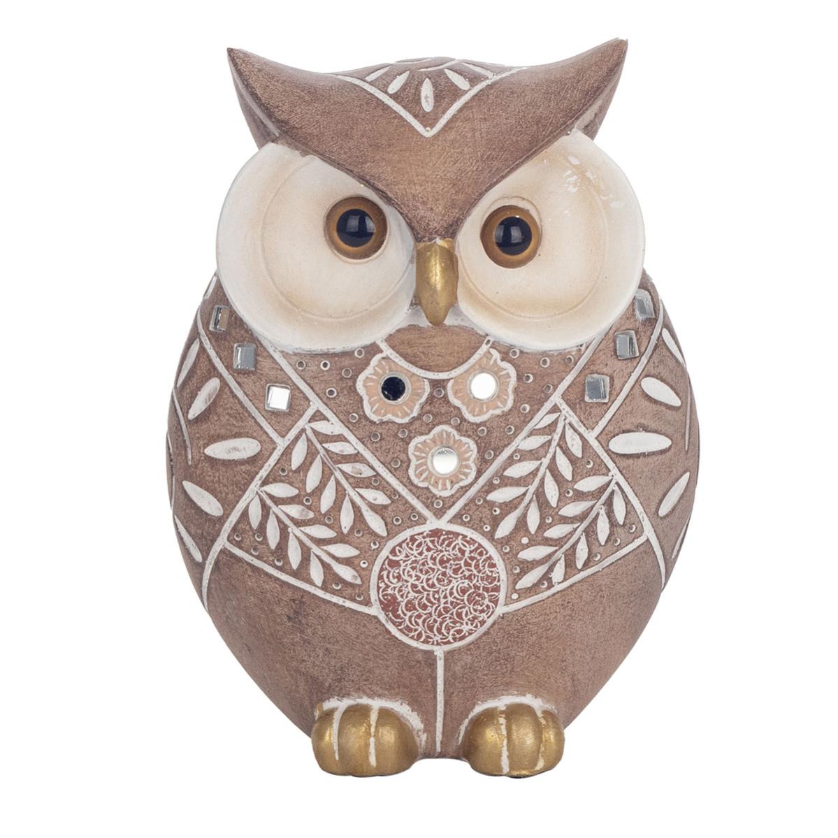 ORIGEN Home Decor - Figura Búho Figuras | Buhos Azul - 14x8x10 Cm