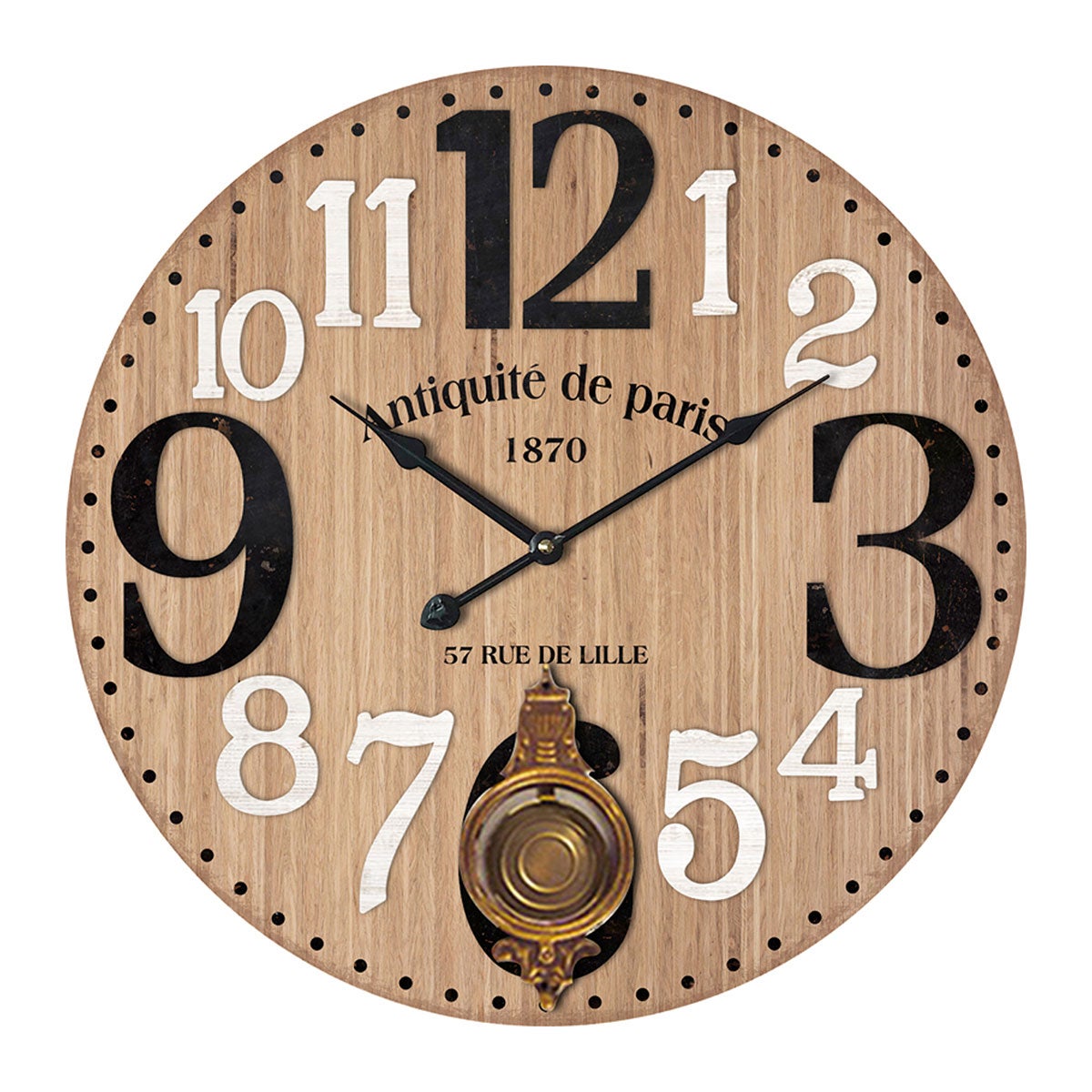 Signes Grimalt By SIGRIS - Reloj Pared Marrón de Mdf, Reloj Reloj Vintage  Pared Reloj Pared Vintage 58x4x58cm