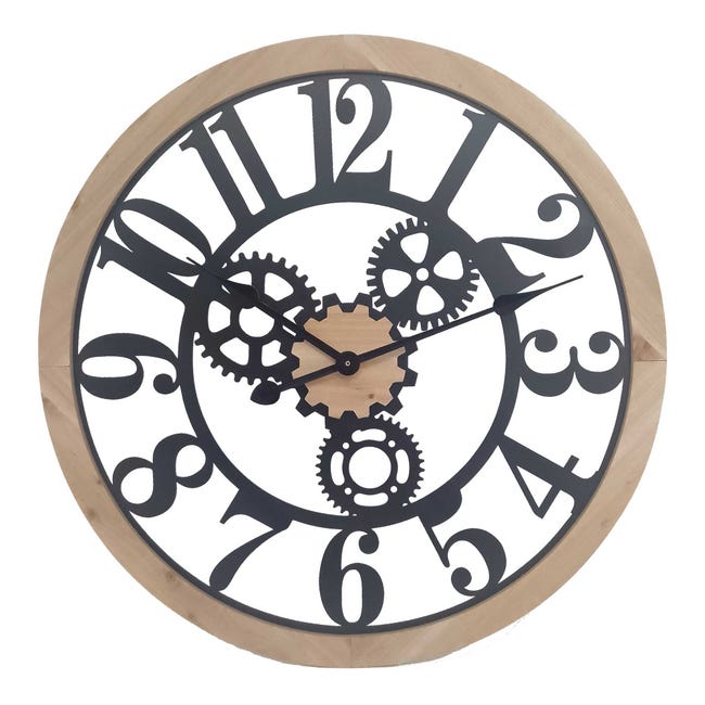 número Arruinado Tender Signes Grimalt By SIGRIS - Reloj Negro de Metal | Reloj Vintage Pared Reloj  Pared Vintage 60x5x60cm | Leroy Merlin