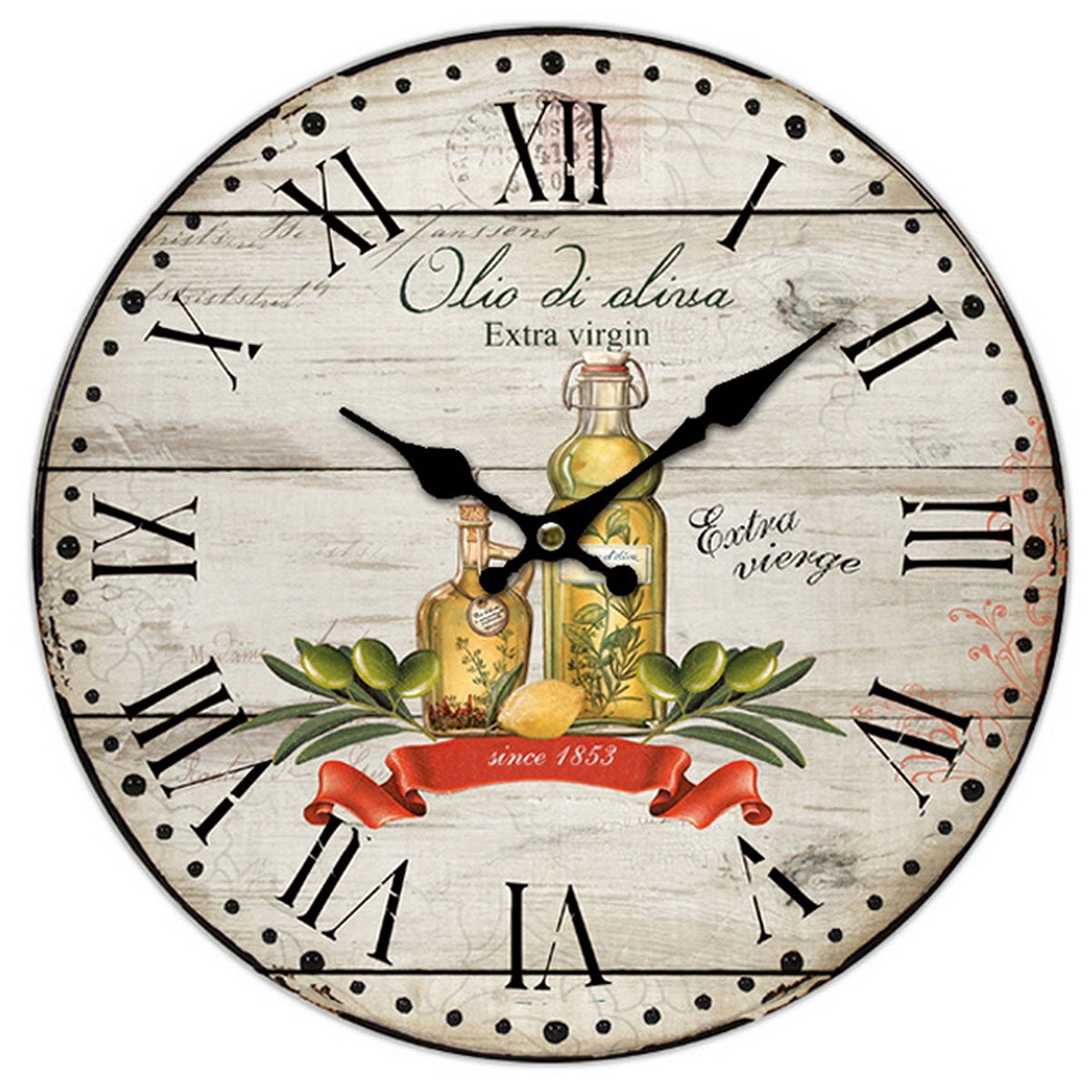 Signes Grimalt By SIGRIS - Reloj Pared Aceite Cocina Blanco de Mdf
