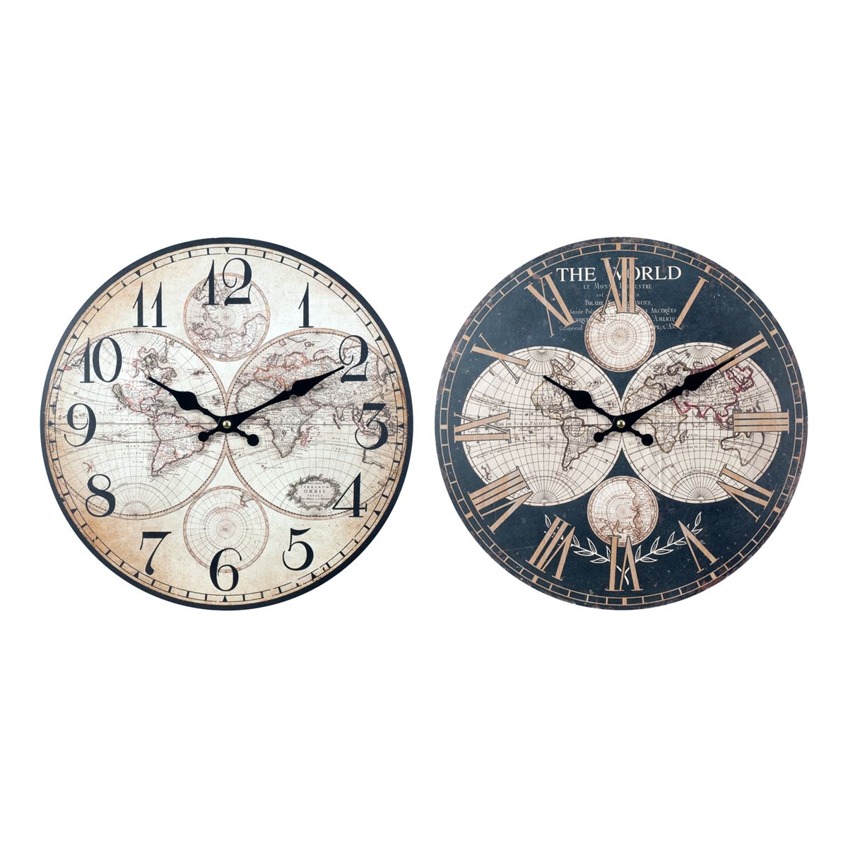 Signes Grimalt By SIGRIS - Reloj Pared Mapamundi Blanco de Mdf, Reloj  Reloj Vintage Pared Reloj Pared Vintage 58x4x58cm