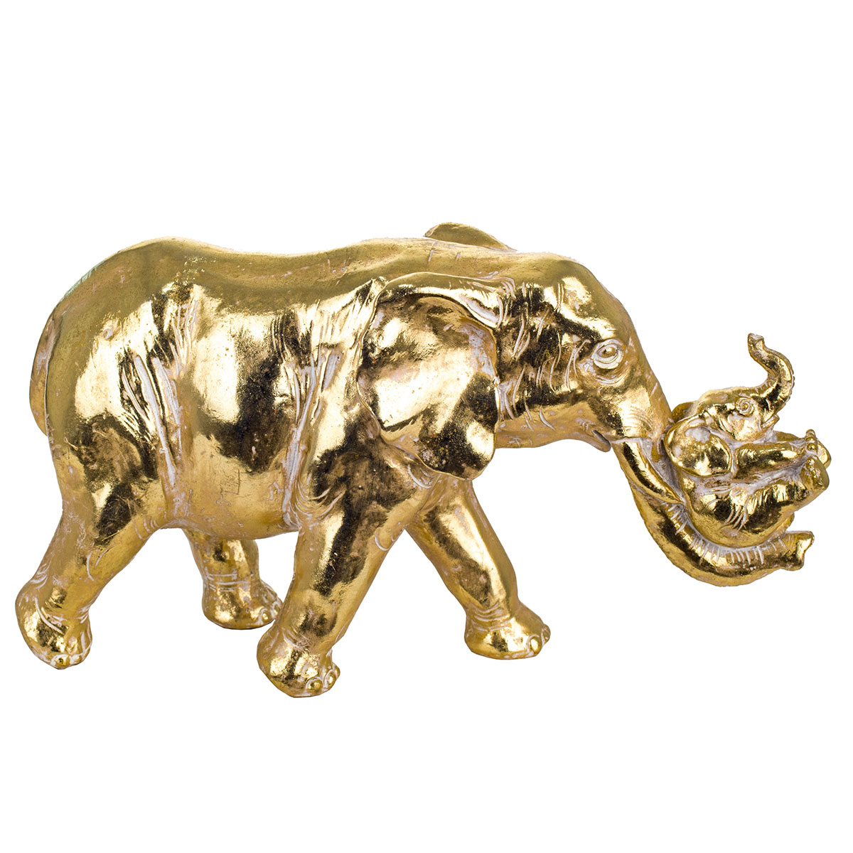 Signes grimalt by sigris - figura elefante dorado de resina | figura de elefante figuras de resina para jardin figura resina decoración 18x10x33cm