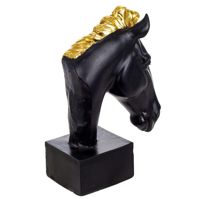 Las mejores ofertas en Resina Negro Caballos Figuras Decorativas esculturas  y