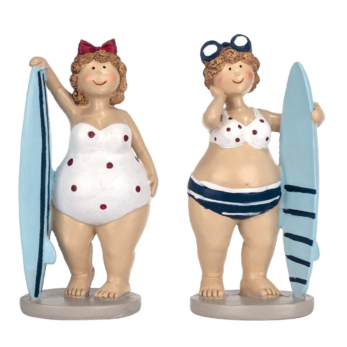 By sigris figura bañista 2 uni. multicolor de resina 16*6*9cm figura de persona