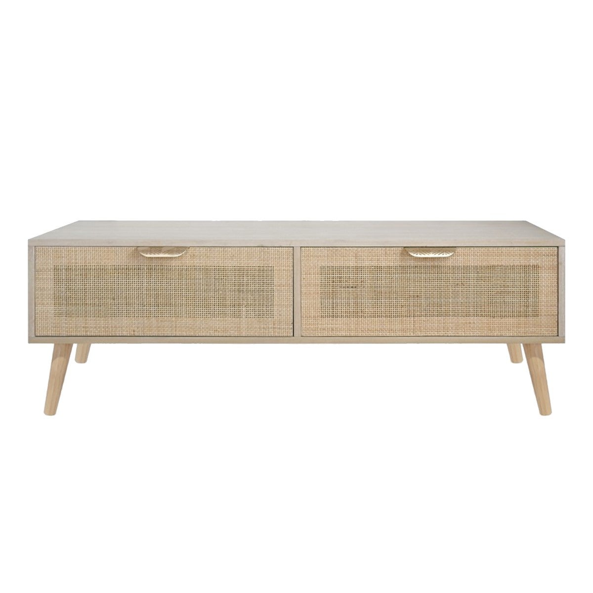 Signes grimalt by sigris - mueble tv con dos cajones marrón de mdf | mueble tv mueble tv televisión 40x40x120cm