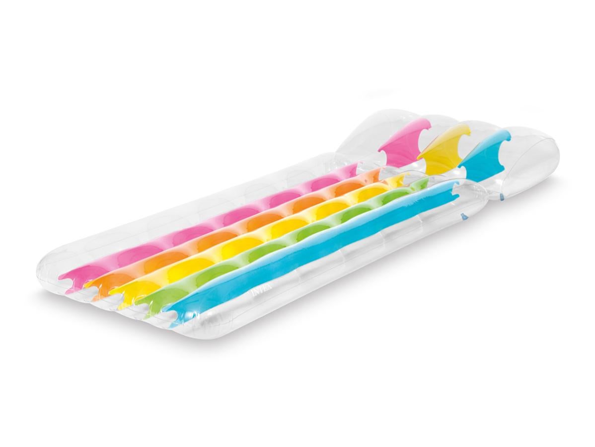 Colchoneta Hinchable Intex Transparente Arcoíris Pvc (203 X 84 Cm) 6941057422671 S2428727 Intex