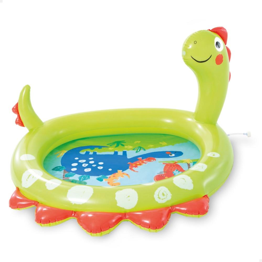 Piscina Hinchable Pequeña Dinosaurio C/Aspersor 119X109X66 Cm Intex